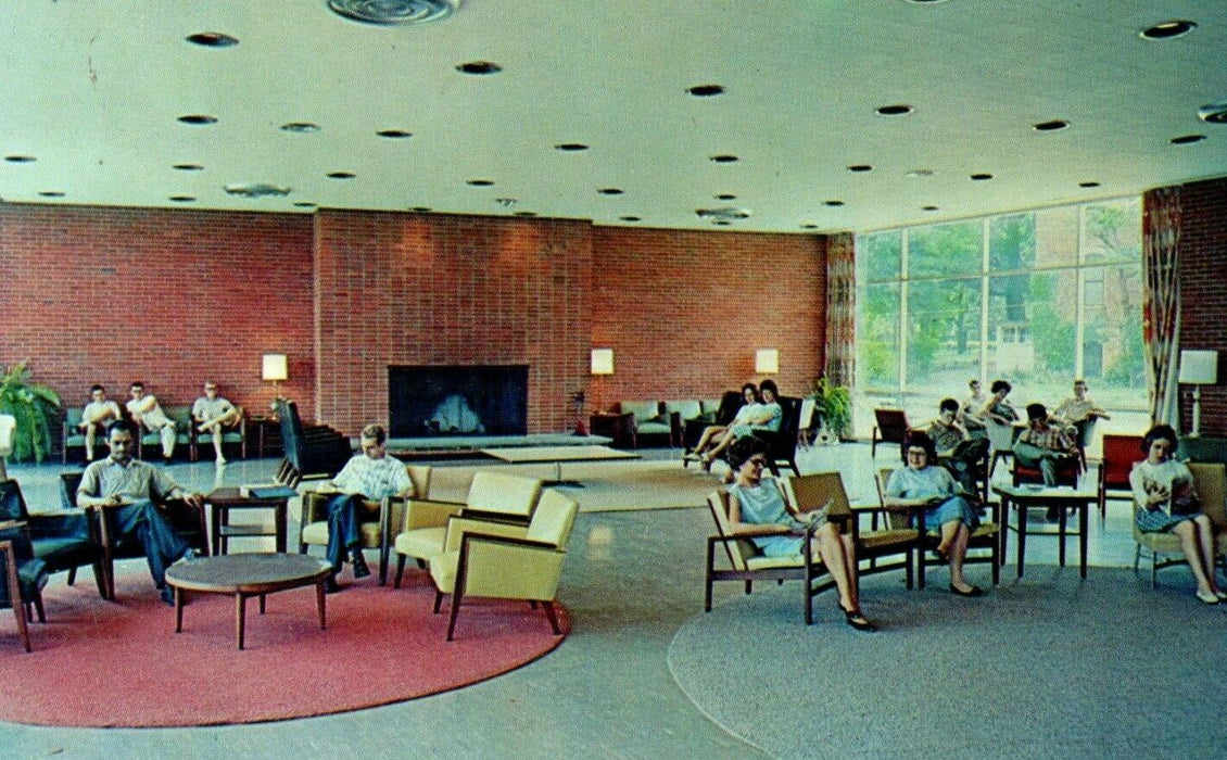 Berea KY, William Jesse Baird Room Interior Memorial Building College Postcard