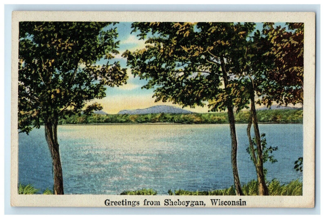 Greetings From Sheboygan Wisconsin WI, Lake View Vintage Postcard