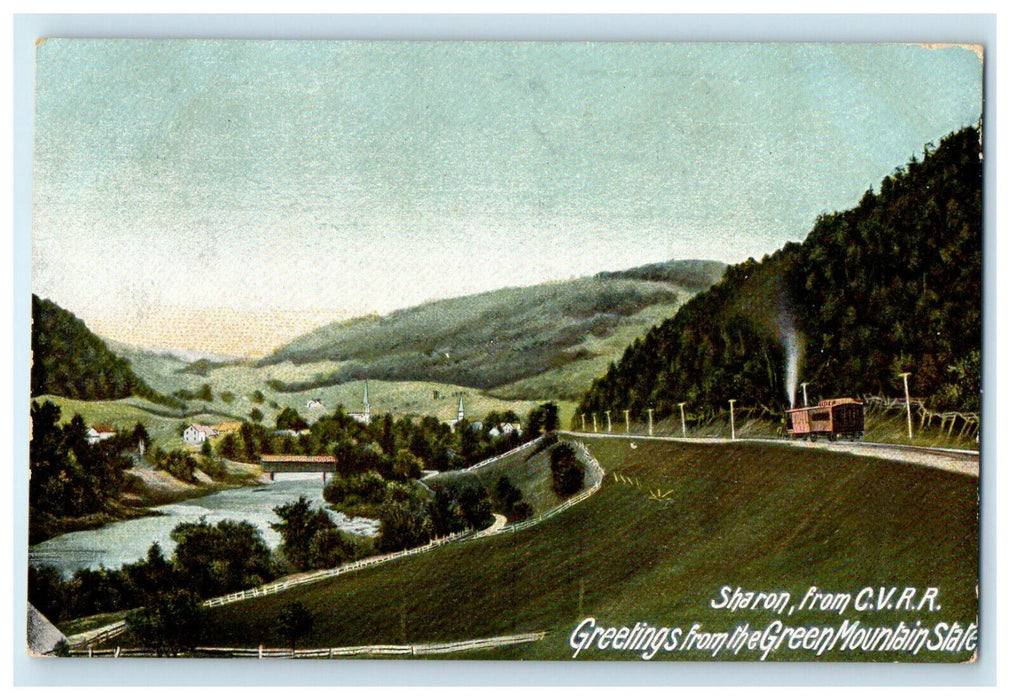 1907 East Woodstock VT Greetings from Green Mountain State Postcard