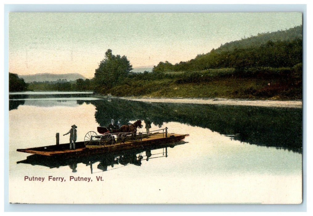 c1905 Putney Ferry Horse Carriage Putney Vermont VT Antique Postcard