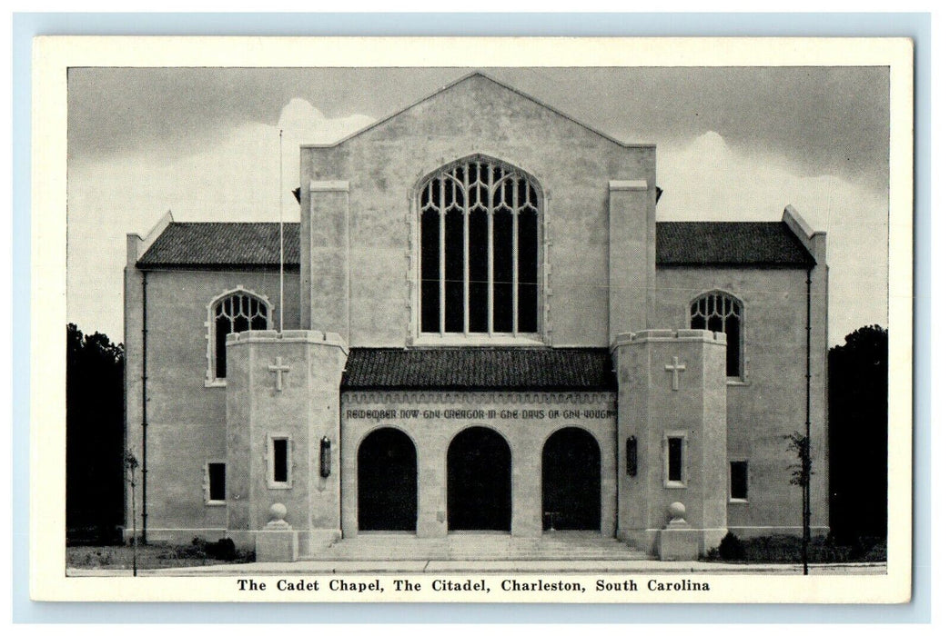 c1940's The Cadet Chapel, The Citadel Charleston South Carolina SC Postcard