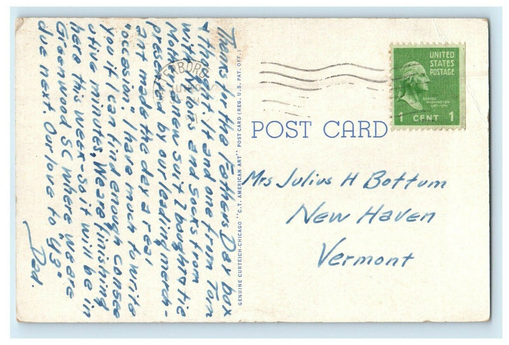 1951 Tomotley Plantation Drive Beaufort Walterboro South Carolina SC Postcard