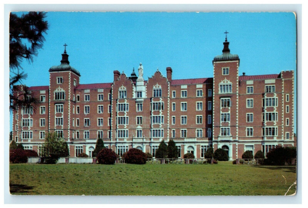 c1950's St. Joseph Pines Hospital Building South Pines North Carolina Postcard