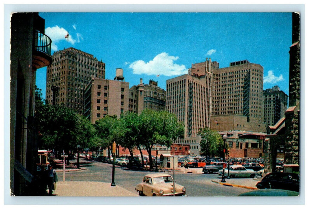 c1950's Candid Skyscraper Skyline Downtown Forth Worth Texas TX Postcard