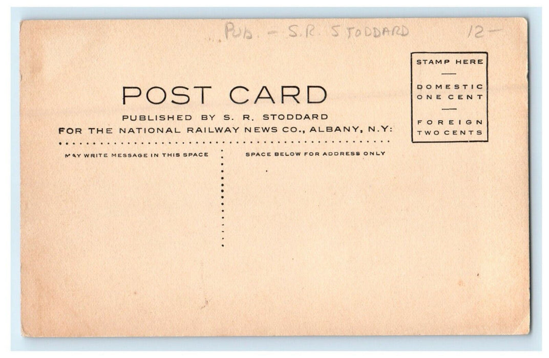 c1910's Greetings From Lake Champlain Steamer Ship S.R. Stoddard Postcard