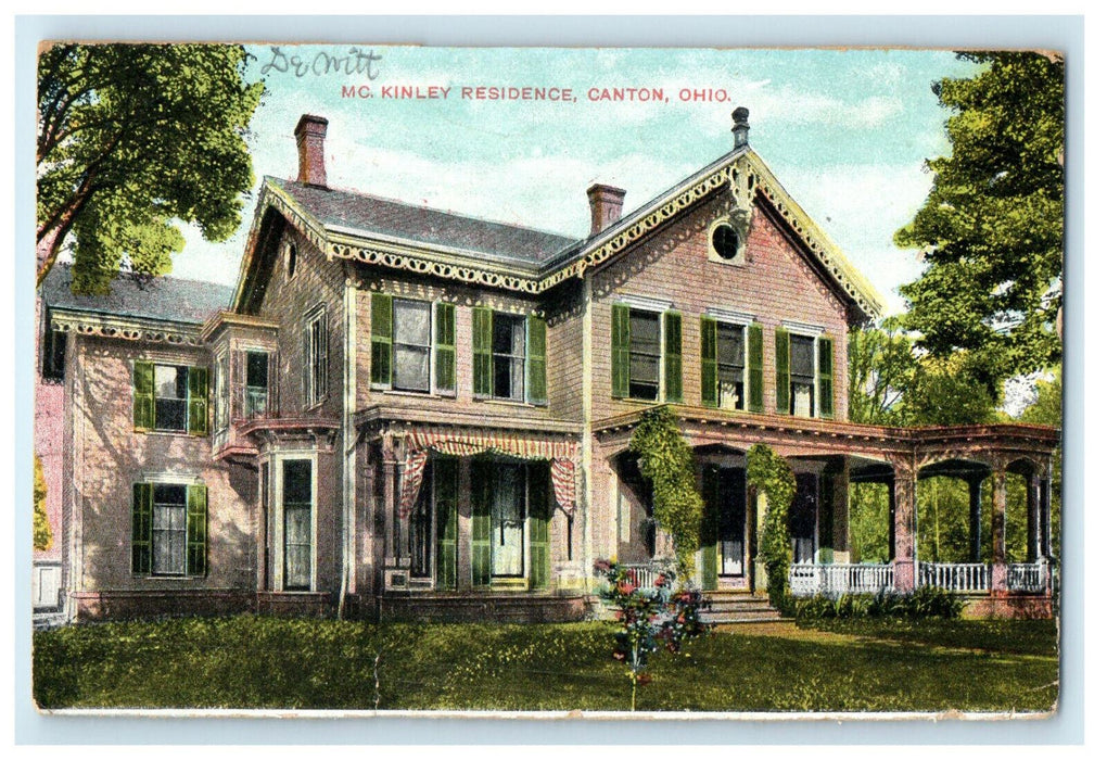 c1910s Mc Kinley Residence, Canton Ohio OH Unposted Antique Postcard