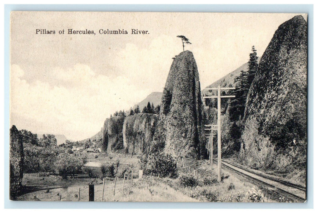 c1910s Pillars of Hercules, Columbia River Oregon OR Antique Unposted Postcard