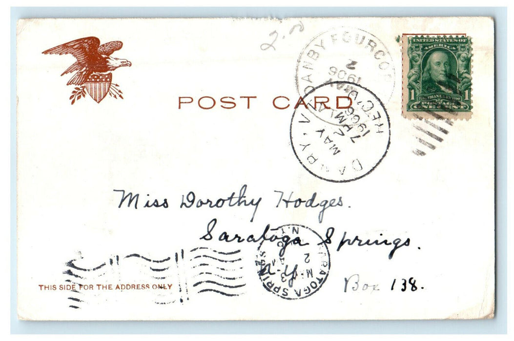 1906 Falls Centre Rutland Vermont VT, Danby VT Antique Posted Postcard