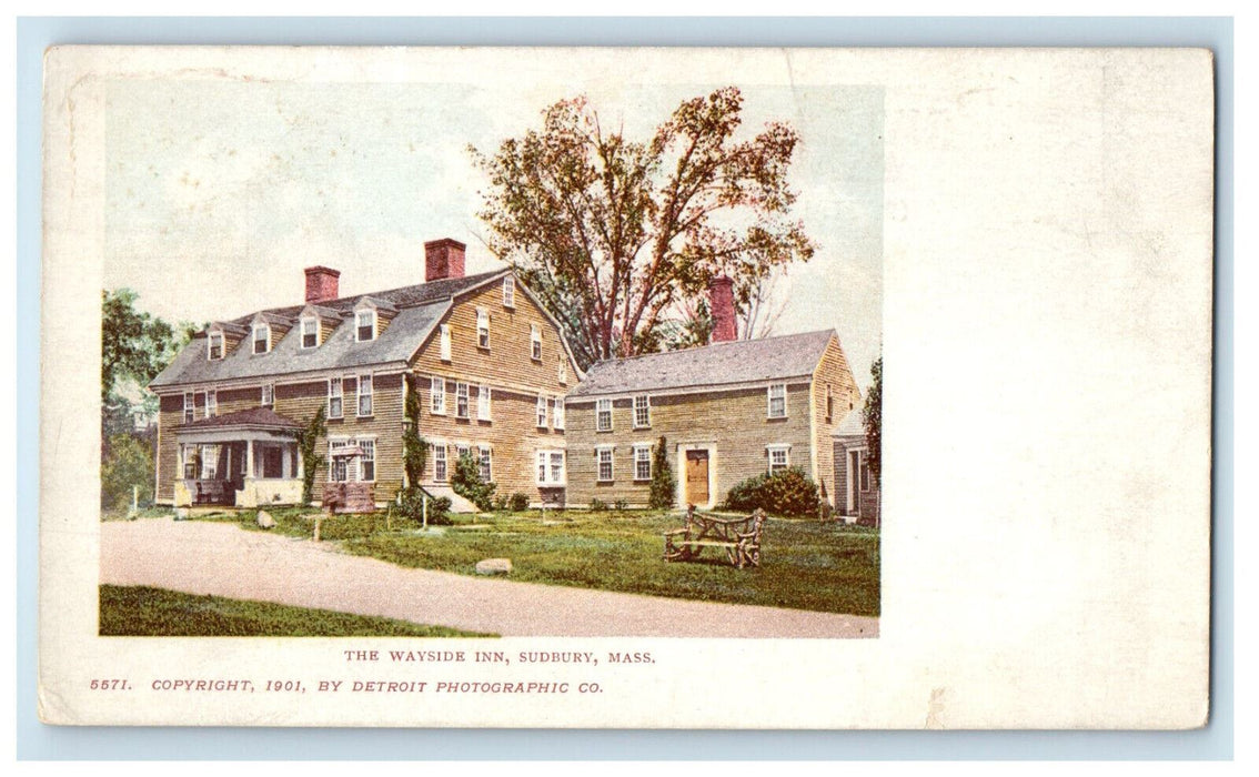 c1900s The Wayside Inn, Sudbury Massachusetts MA Antique Unposted PMC Postcard