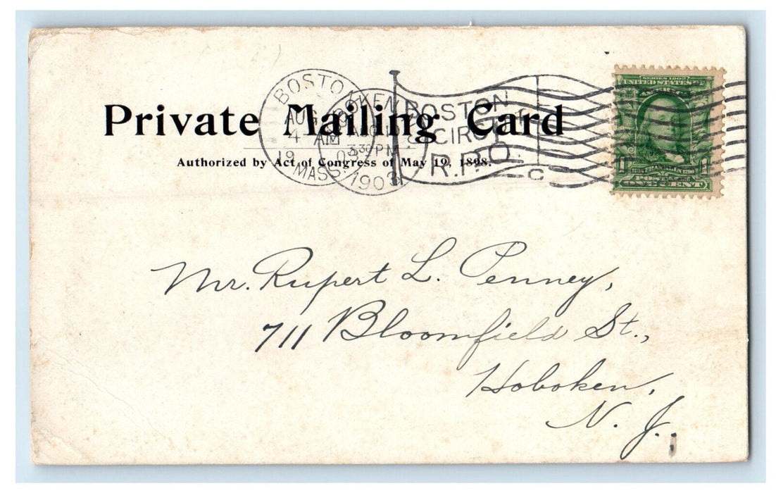 1903 Wright Tavern, Concord Massachusetts MA Antique Posted PMC Postcard