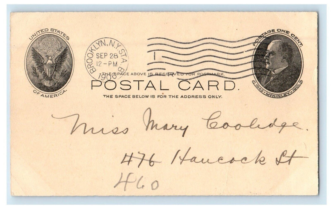 1906 Brooklyn NY, Methodist Episcopal Church Rally Day Advertising Postcard