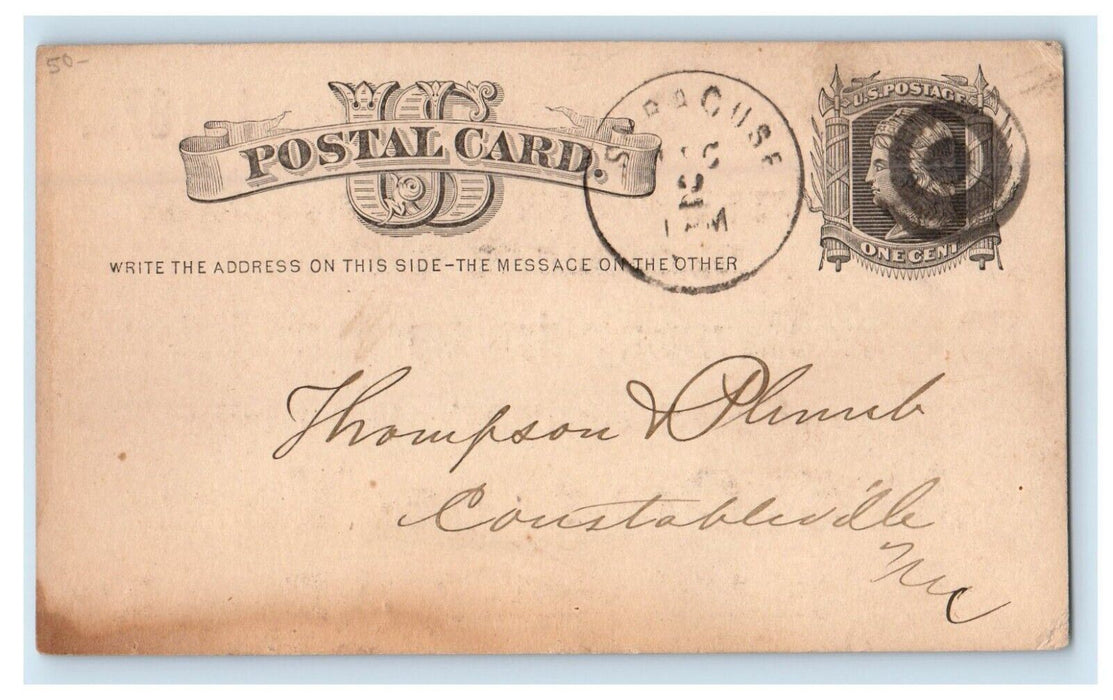 Syracuse NY, 50 Cases Harmony Prints D. McCarthy Sons & Co. Advertising Postcard