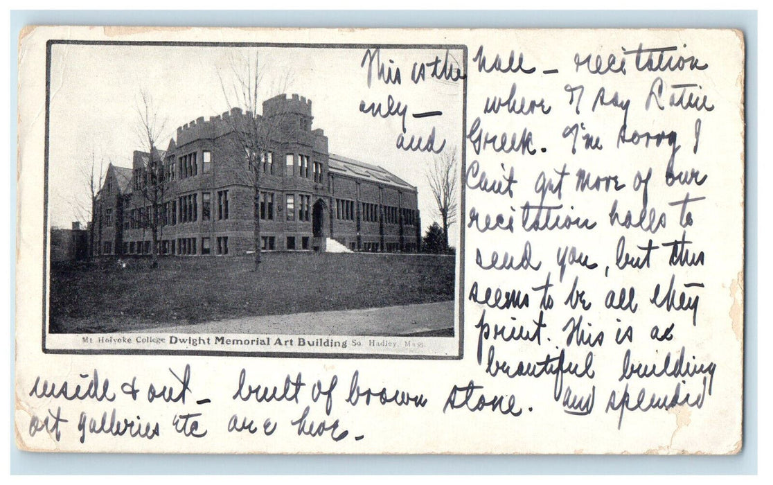 c1900s Dwight Memorial Art Building South Hadley Massachusetts MA PMC Postcard