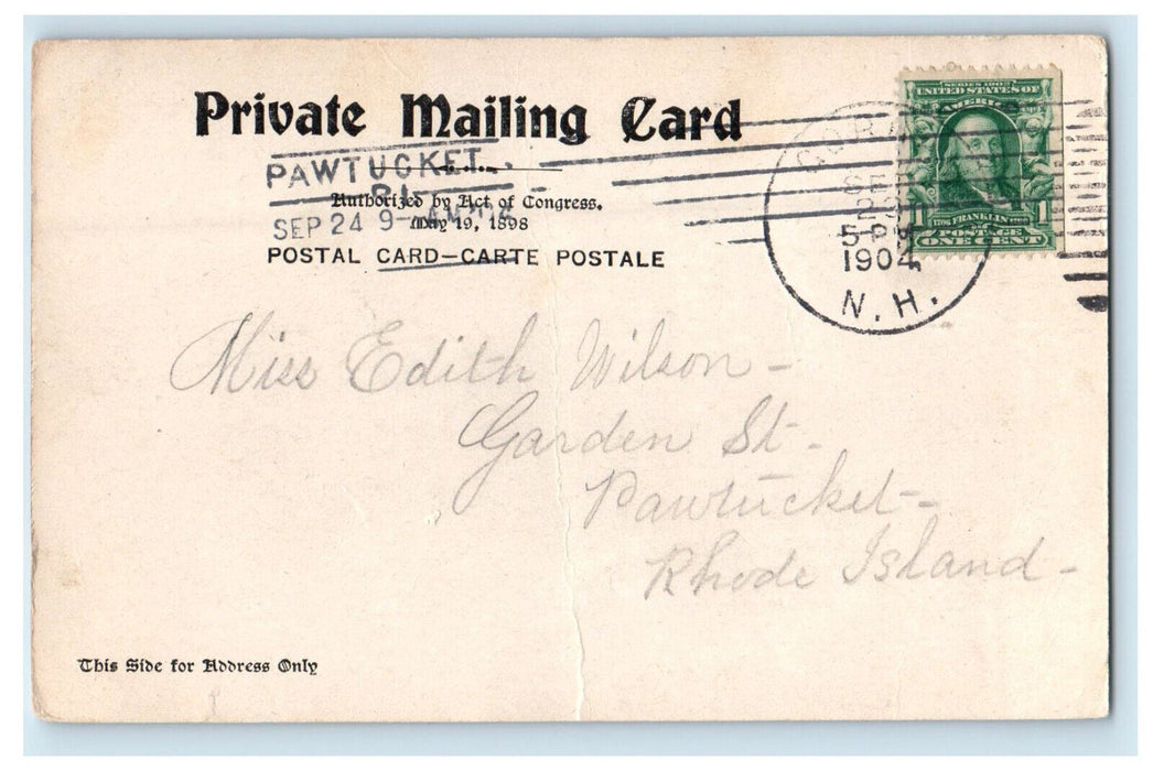 1904 Gorham Village, Gorham New Hampshire NH Posted Antique PMC Postcard