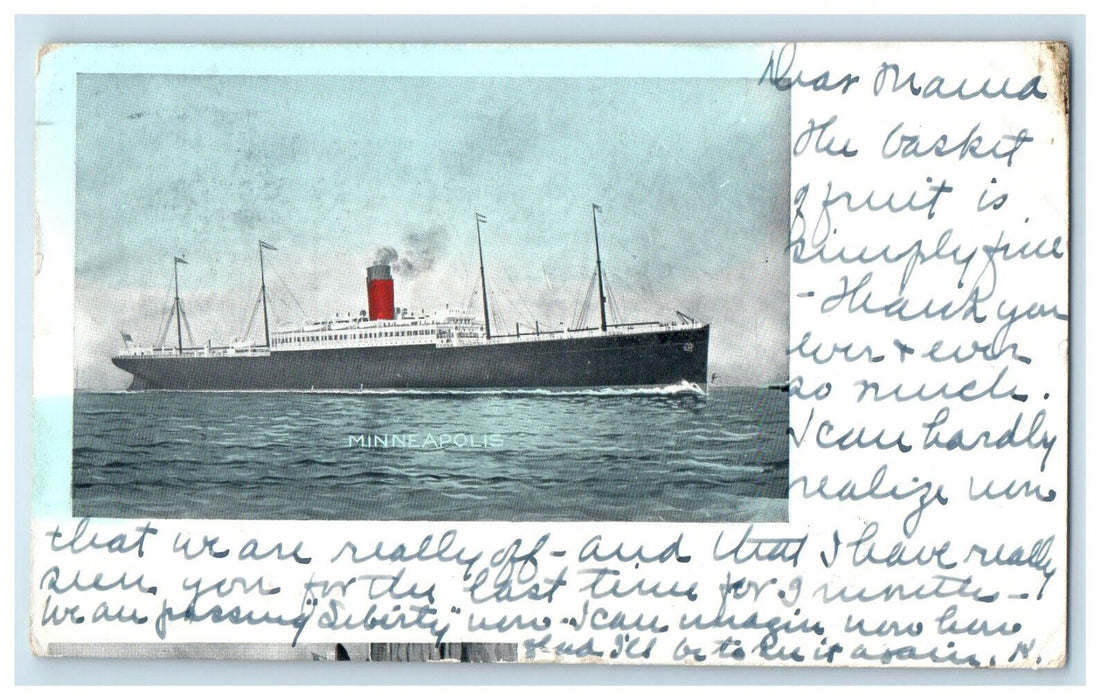1905 View of Steamship Minneapolis Minnesota MN Canton OH PMC Postcard