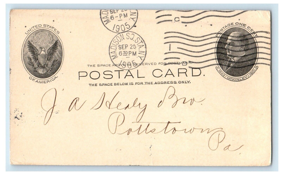 1905 Wiley Harker & Camp Co. Shipped Record Madison NY Advertising Postcard