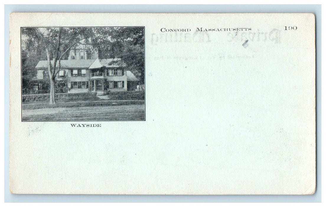 c1900s Wayside Concord Massachusetts MA Unposted Antique PMC Postcard