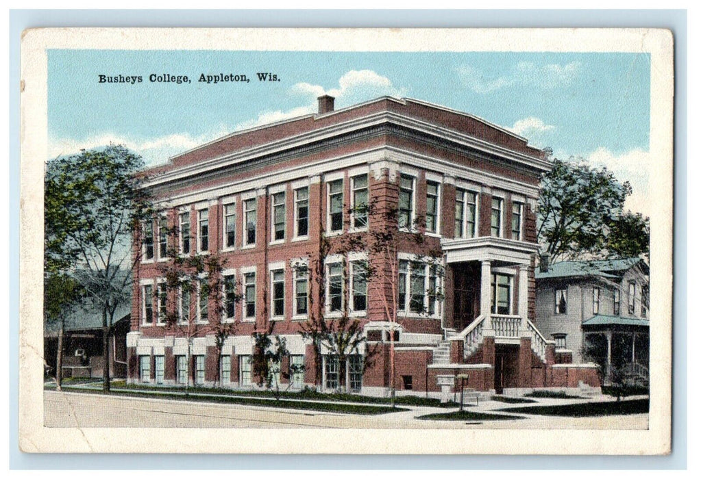 c1910's Busheys College Appleton Wisconsin WI Unposted Antique Postcard
