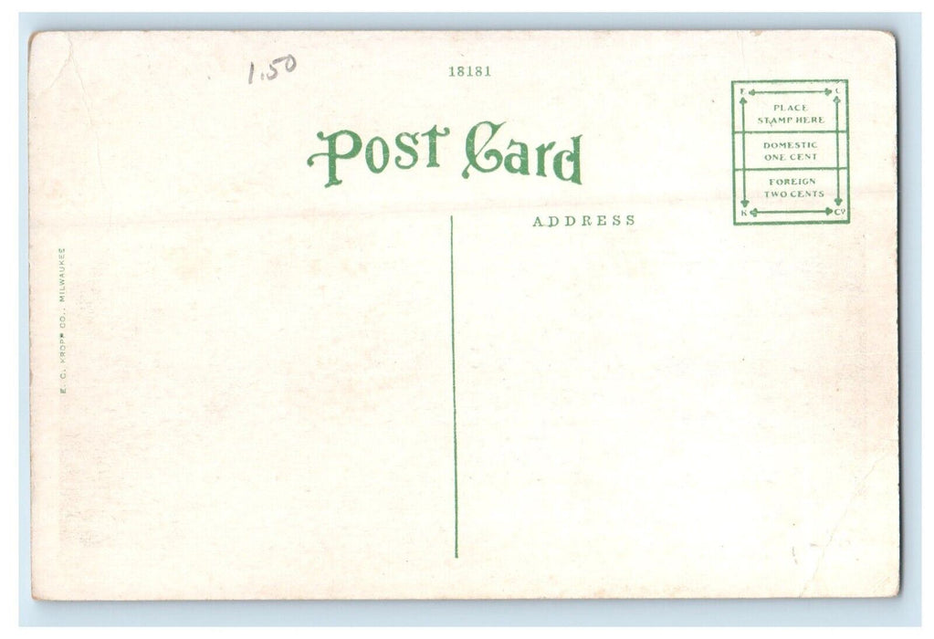 c1910's Busheys College Appleton Wisconsin WI Unposted Antique Postcard