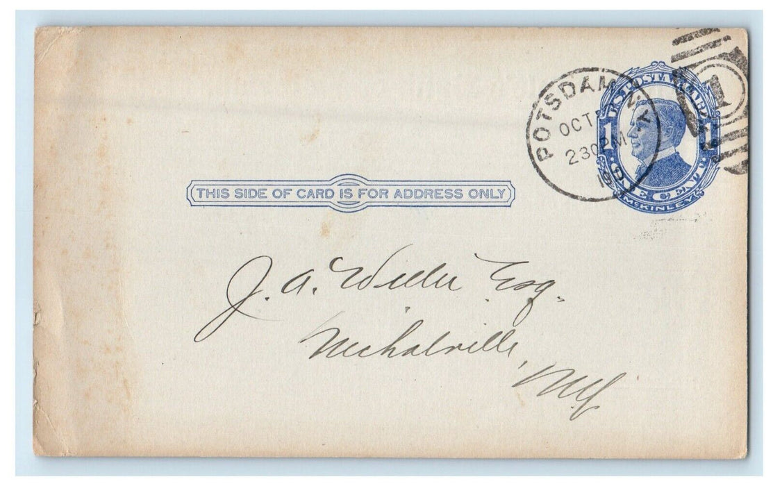 1910 The People's Bank of Potsdam New York NY Advertising Postcard