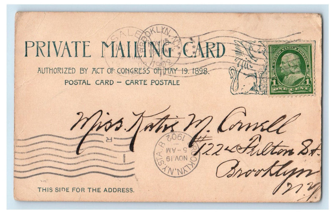 1902 Nathaniel Hawthorne Birthplace Salem Massachusetts MA PMC Postcard