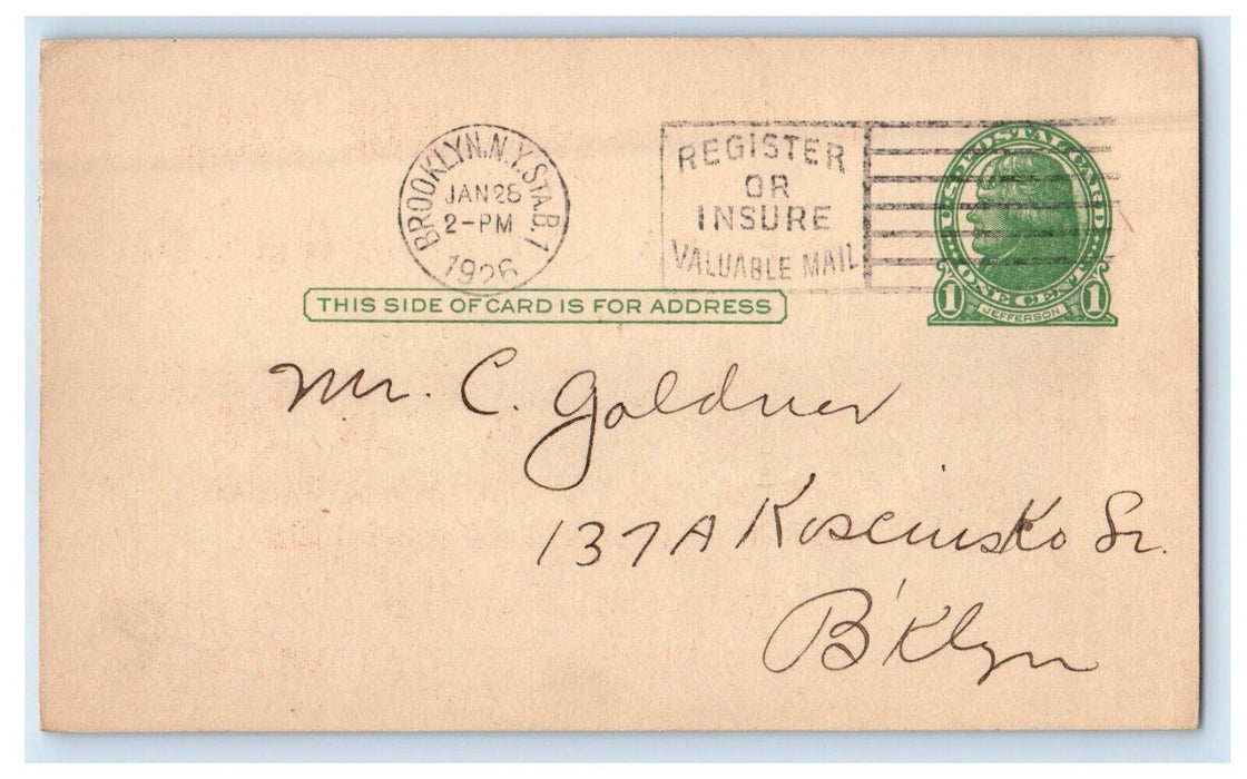 1926 Ackman's Family Shoe Store Annual Sale Brooklyn NY Advertising Postcard