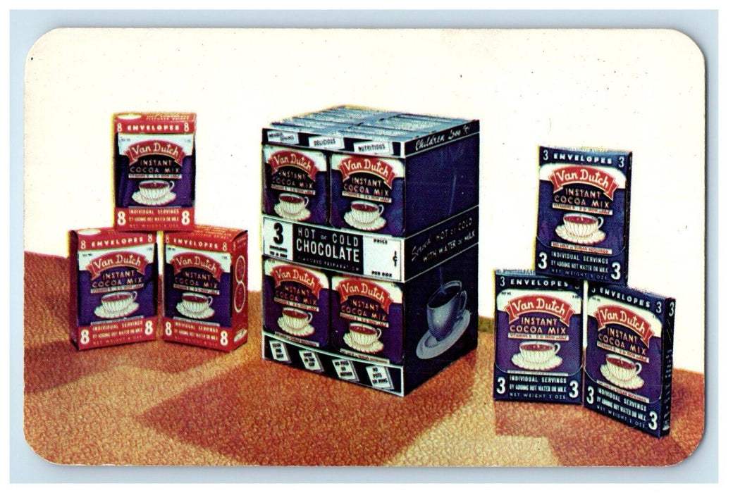 New York NY, Hot Chocolate Van Dutch Products Corp. Advertising Postcard