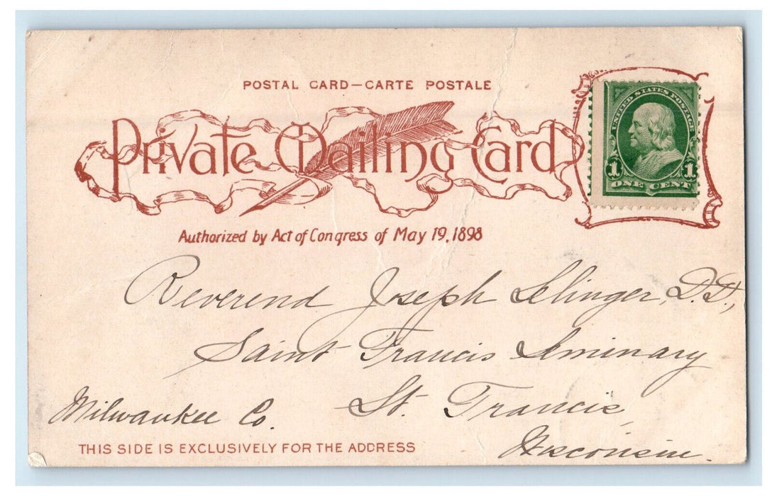 1903 Mission San Fernando Los Angeles California CA Posted PMC Postcard