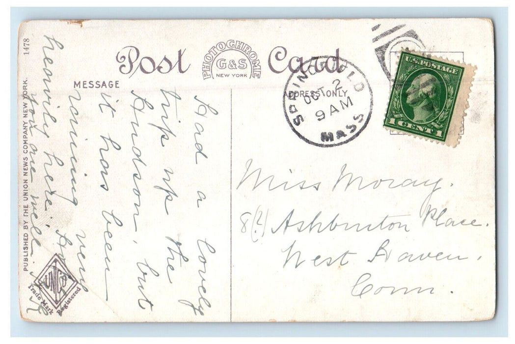 c1910's St. Stephens Church & City Hall Pittsfield Massachusetts MA Postcard