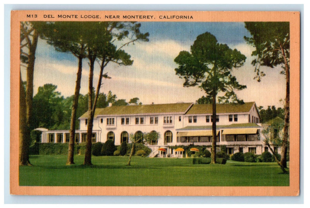 1948 Del Monte Lodge Near Monterey California CA Posted Postcard