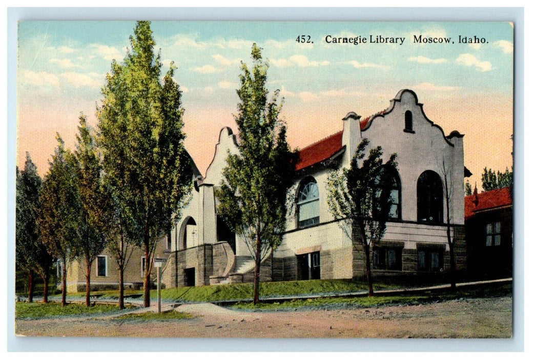c1910's Carnegie Library Building Moscow Idaho ID Unposted Antique Postcard