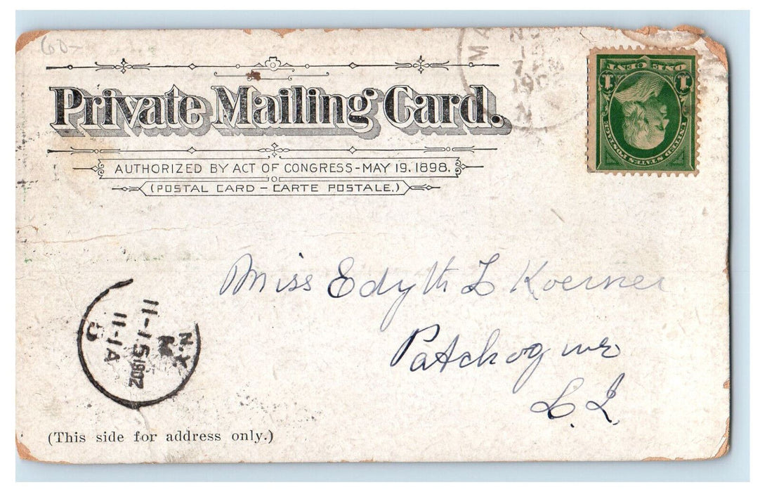 1902 Multiview, Greeting from Matteawan New York NY PMC Postcard