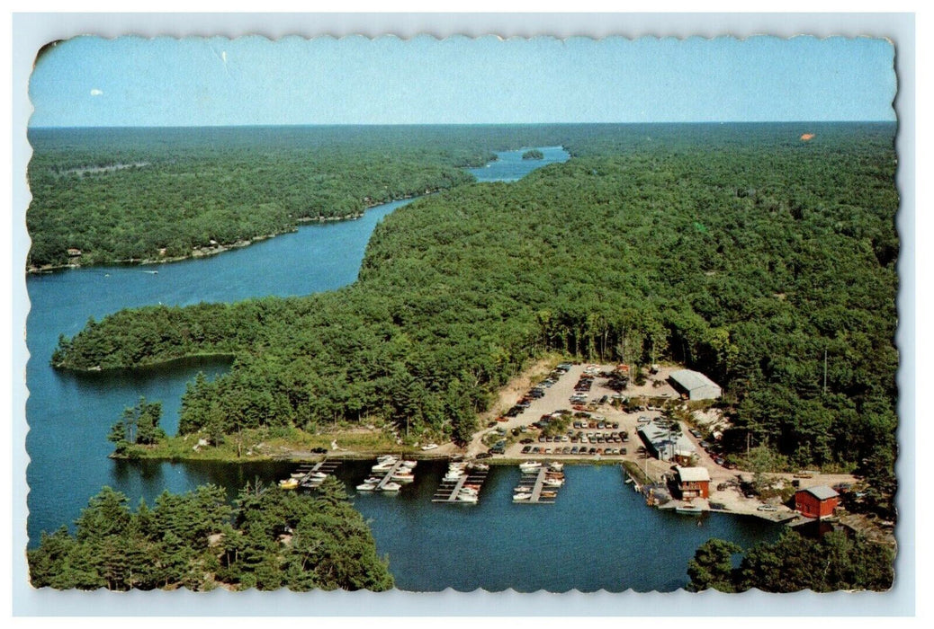 1923 Moose Deer Point Goergian Bay Marina Mactier Ontario Canada Postcard