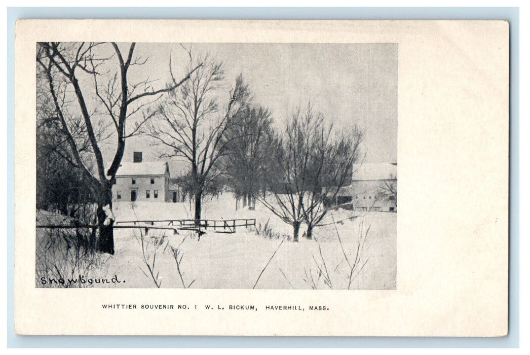 c1900s Snowbound Whittier Souvenir No.1 Haverhill Massachusetts MA PMC Postcard