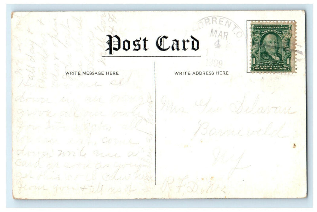 1909 Savannah Liner Promenade Deck New York Boston Savannah Postcard