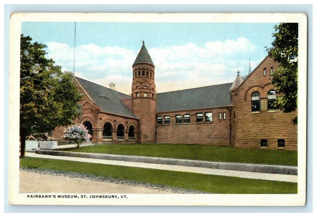 1916 Fairbanks Museum St. Johnsbury Vermont VT Posted Antique Postcard