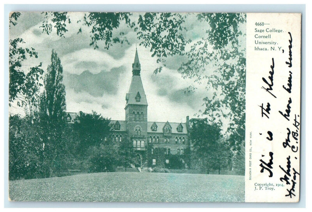 1906 Sage College Cornell University Ithaca New York NY Antique Postcard