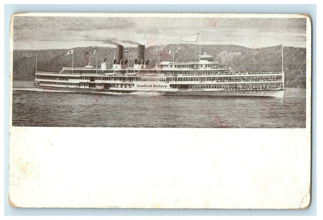 c1905 Hendrick Hudson Steamer Ship Hudson River Dayline New York NY Postcard