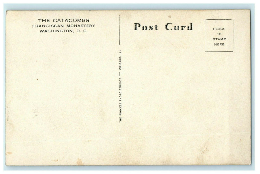 The Catacombs Franciscan Monastery Washington DC RPPC Photo Postcard