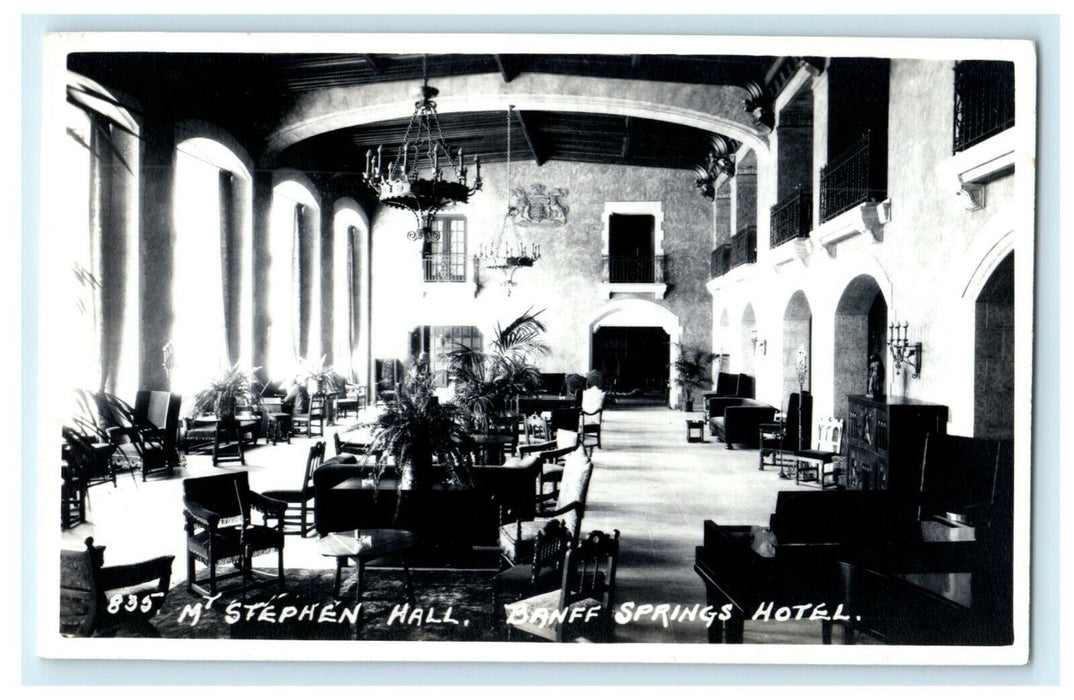 Stephen Hall Banff Springs Hotel Canada RPPC Photo Postcard