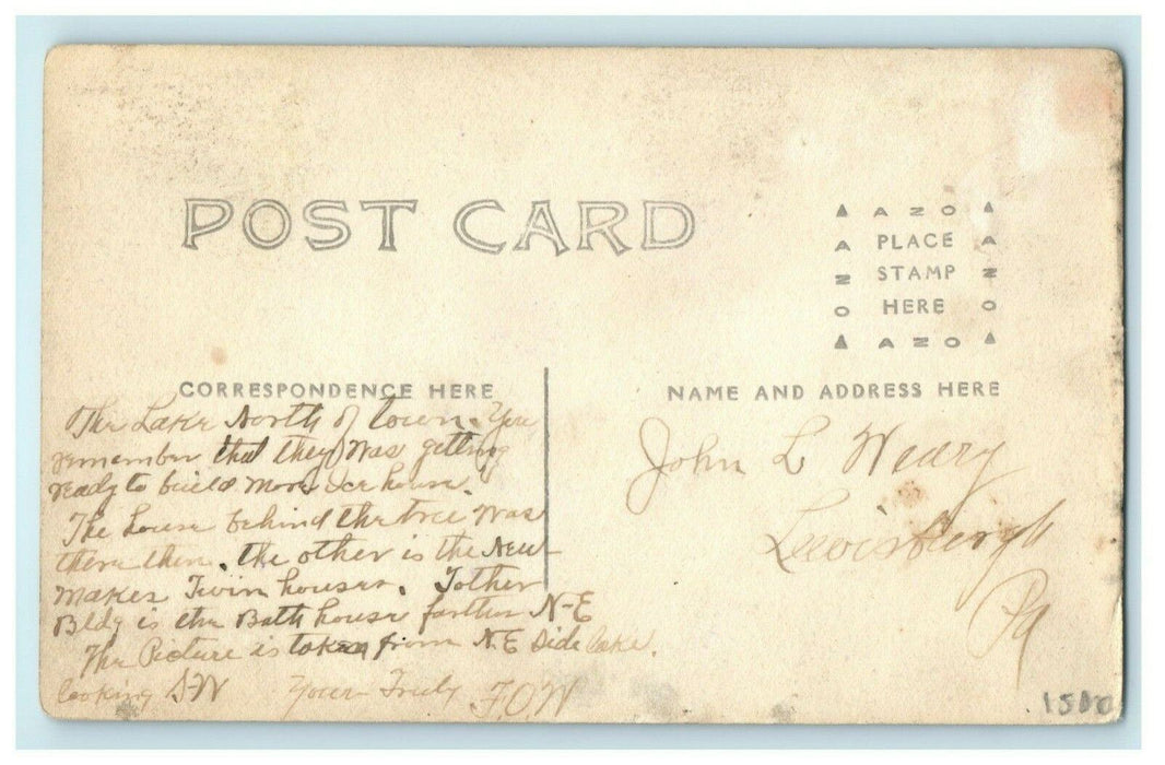 c1910 Echo Lake Sabetha Kansas KS Amateur RPPC Photo Antique Postcard