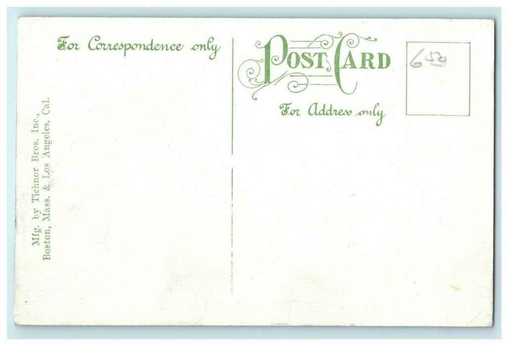 c1910 First Presbyterian Church Long Beach California CA Antique Postcard