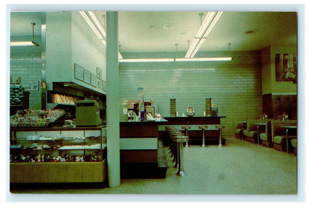 c1960's Bus Terminal Restaurant Roanoke Virginia VA Vintage Postcard