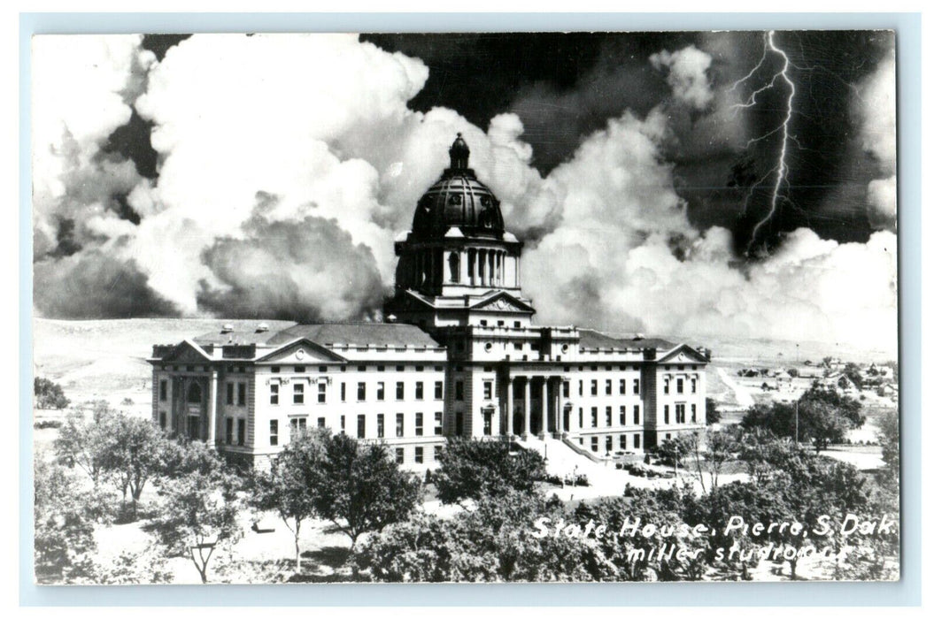 State House Pierre South Dakota SD RPPC Photo Vintage Postcard