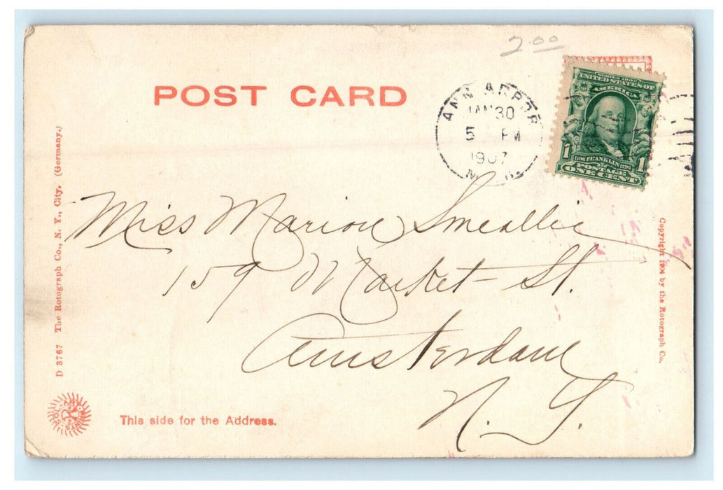 1907 Law Department, University of Michigan, Ann Arbor Michigan MI Postcard