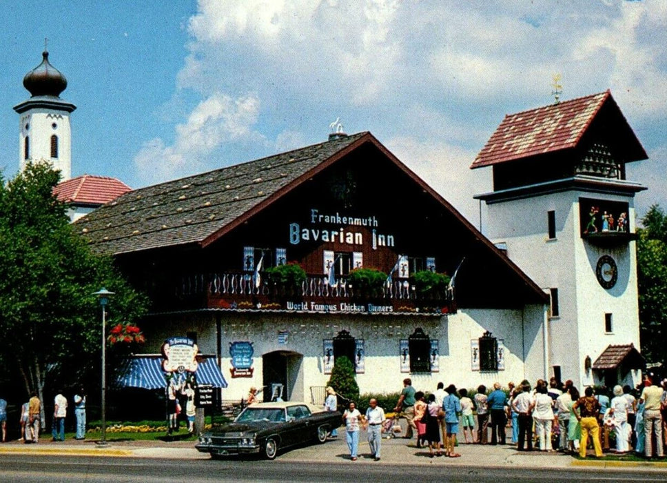 Frankenmuth Bavarian Inn Restaurant Glockenspiel Tower Michigan MI Postcard