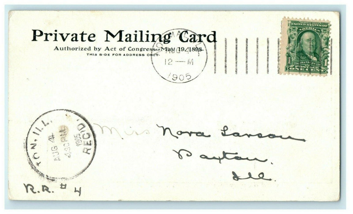 1905 University Campus ISNU Normal Illinois IL Posted Antique Postcard