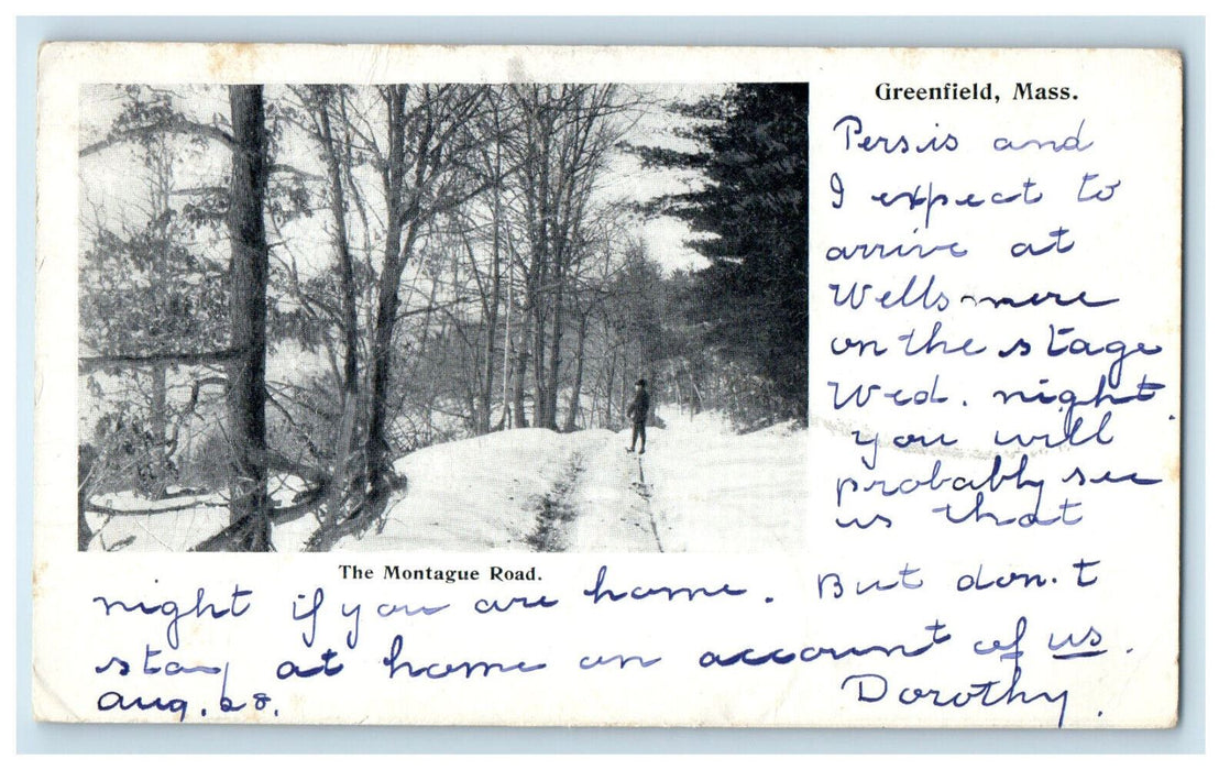 1905 The Montague Road, Greenfield Massachusetts MA Hinsdale MA PMC Postcard