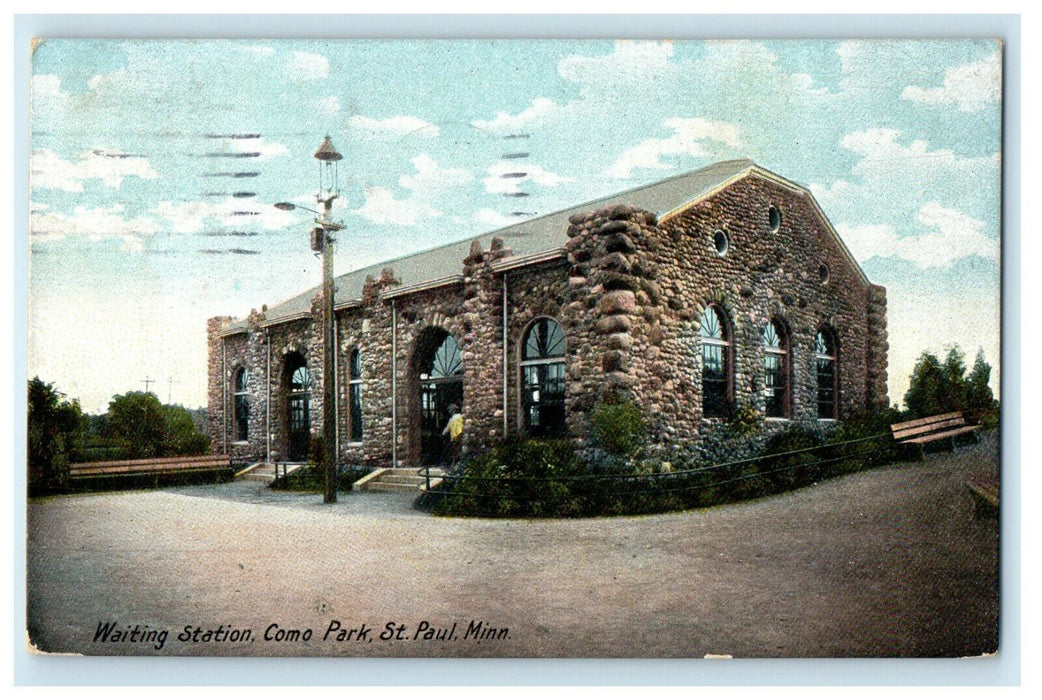 1913 Waiting Section, Como Park, St. Paul Minnesota MN Antique Postcard