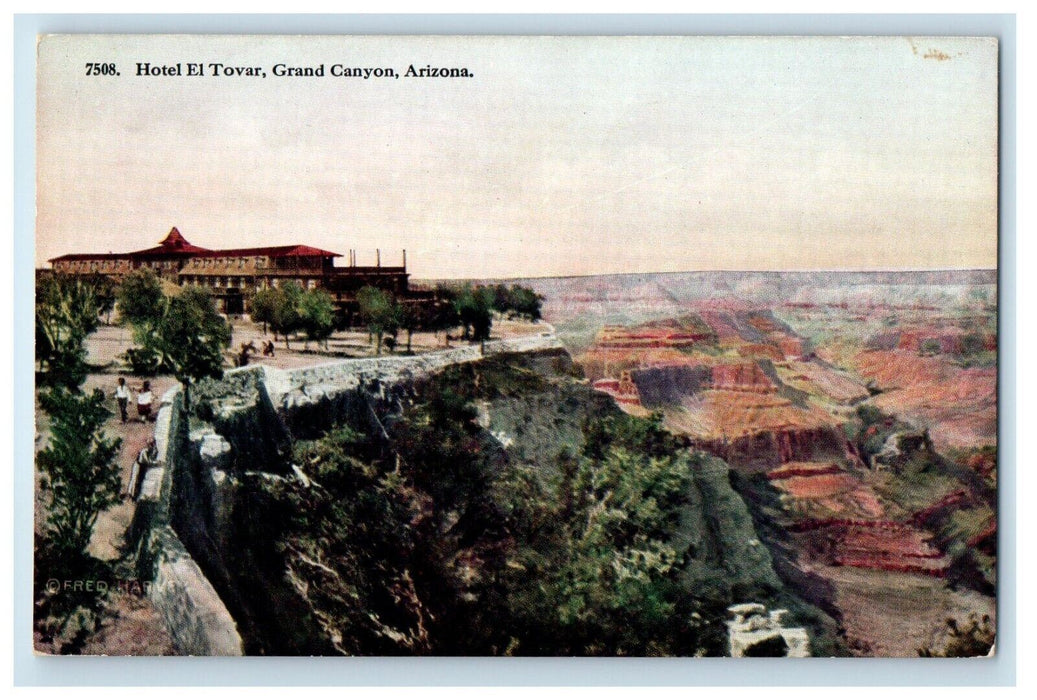 View Of Hotel EL Tovar Grand Canyon Arizona AZ Unposted Vintage Postcard